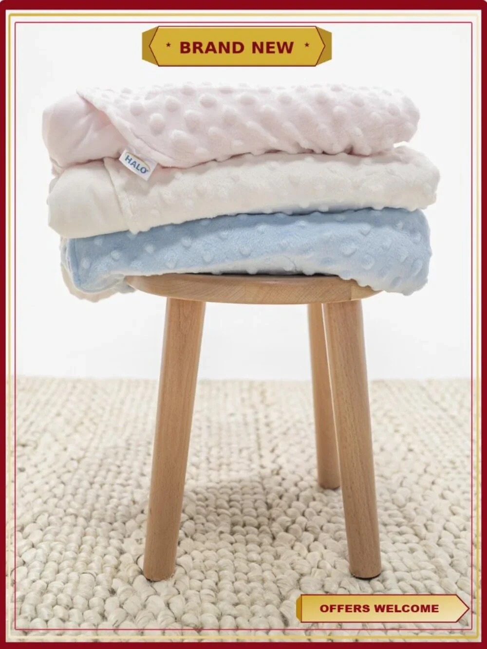Newborn Swaddle Sack Plush Velboa Wearable Blanket Sleep Sack 0-3M